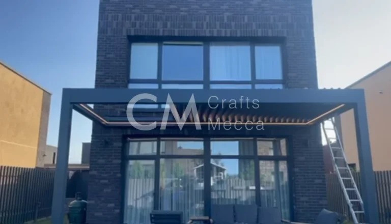 Bioklimatine pergola su slankiojanciomis lamelemis 2025